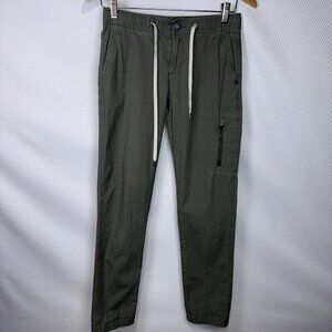 Vuori Ripstop Pant VW401 Women's XS Army Green Hiking Casual Elastic-Waist